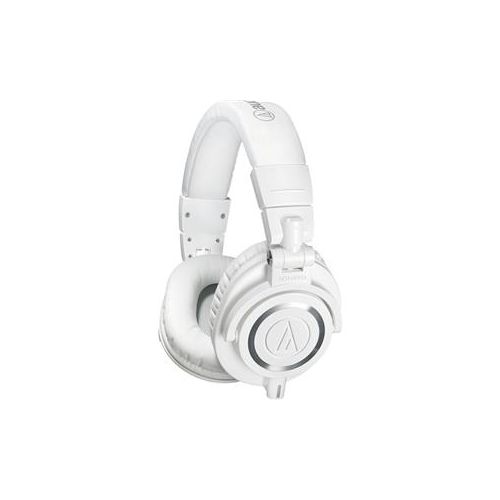  Adorama Audio-Technica ATH-M50x Professional Monitor Headphones, White ATH-M50XWH