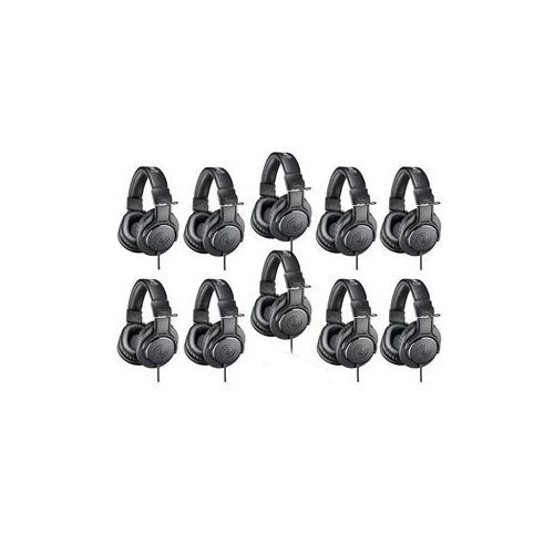  Adorama Audio-Technica 10 Pack ATH-M20x Pro Monitor Headphones, 96dB, 15-20kHz, Black ATH-M20X 10