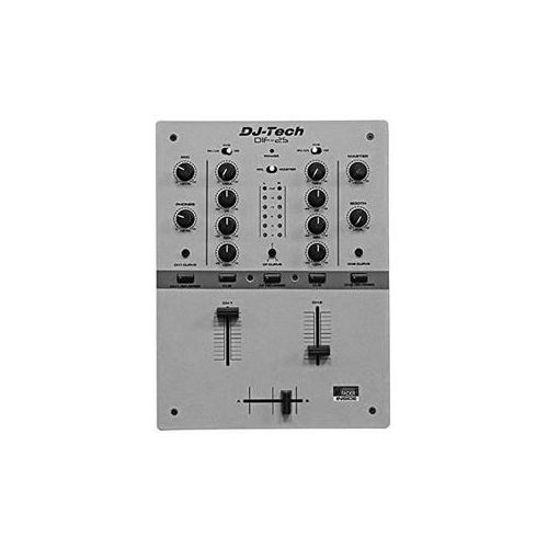  Adorama DJ Tech DIF-2S 2 Channel Full Inno Fader Scratch Mixer, Gray DIF2SGREY