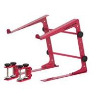 Adorama Odyssey Innovative Designs L Stand Laptop/Gear Stand with Clamps, Red LSTANDRED