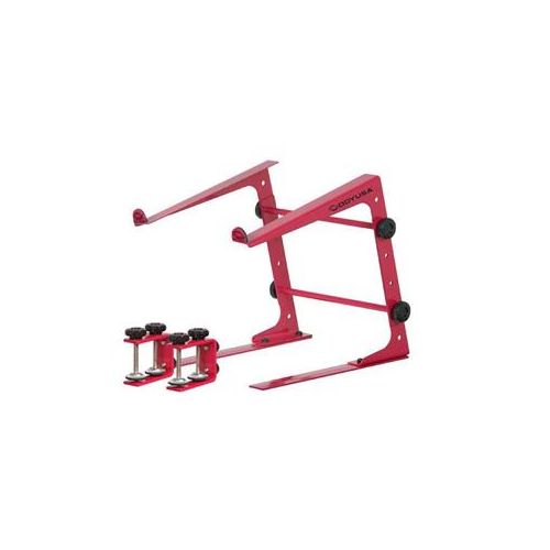  Adorama Odyssey Innovative Designs L Stand Laptop/Gear Stand with Clamps, Red LSTANDRED