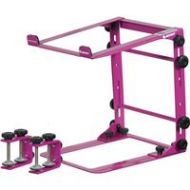 Adorama Odyssey Innovative Designs L-Stand Mobile Folding Laptop/Gear Stand, Pink LSTANDMPNK