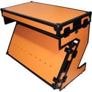 Adorama ProX XS-ZTABLEOB Z-Style DJ Table Flight Case, Handles and Wheels, Orange/Black XS-ZTABLEOB