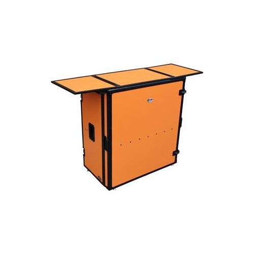  Adorama ProX XS-DJSTN Transformer Fold-Away DJ Performance Desk Facade, Orange on Black XS-DJSTN OB