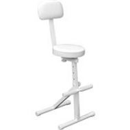 Adorama Odyssey Innovative Designs Luxe Series 5 Adjustable Height DJ Chair, White DJCHAIRWHT