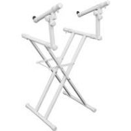 Adorama Odyssey Innovative Designs LUXE Series Heavy-Duty Double Tier X-Stand, White LTBXS2WHT