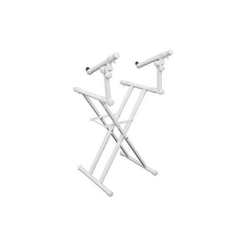  Adorama Odyssey Innovative Designs LUXE Series Heavy-Duty Double Tier X-Stand, White LTBXS2WHT