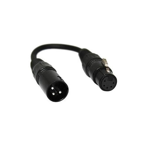  Adorama ProX XC-DMX3 3 3-Pin DMX XLR3-M to XLR5-F High Performance Cable Adapter XC-DMX3