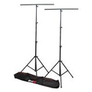 Adorama ProX T-LS03M-9FT-PKG DJ Lighting Stand Package, 2 Stand, Square T-Bar, Carry Bag T-LS03M-9FTPKG