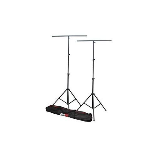  Adorama ProX T-LS03M-9FT-PKG DJ Lighting Stand Package, 2 Stand, Square T-Bar, Carry Bag T-LS03M-9FTPKG