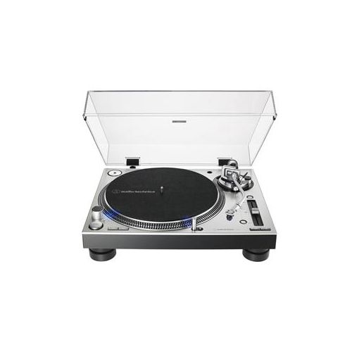  Adorama Audio-Technica AT-LP140XP Direct-Drive Professional DJ Turntable, Silver AT-LP140XP-SV