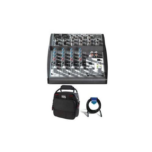  Adorama Behringer XENYX 802 Small Format Mixer Grey W/Gator Cases Equipment Bag/20Cable 802 A