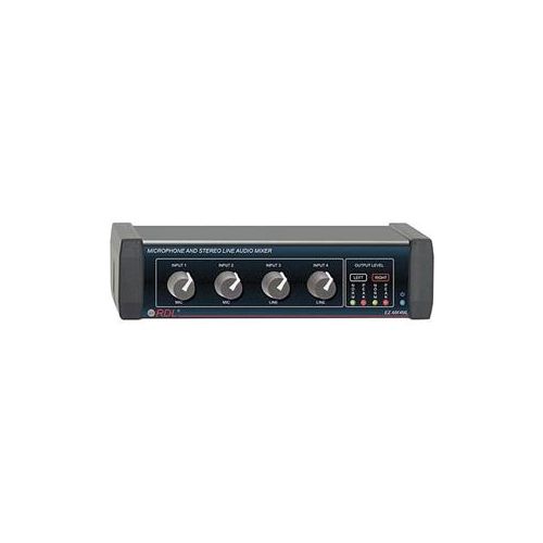  RDL EZ-MX4ML 4x1 Mic and Stereo Line Audio Mixer EZ-MX4ML - Adorama