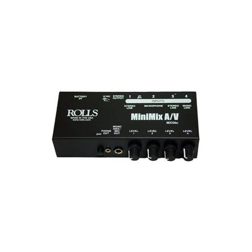  Rolls MX56C MiniMix A/V Battery Powered Mixer MX56C - Adorama