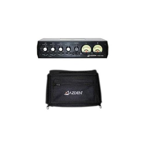  Adorama Azden 4 Channel Mic/Line Mixer with USB Digital Audio Output W/Carrying Case FMX-42U A