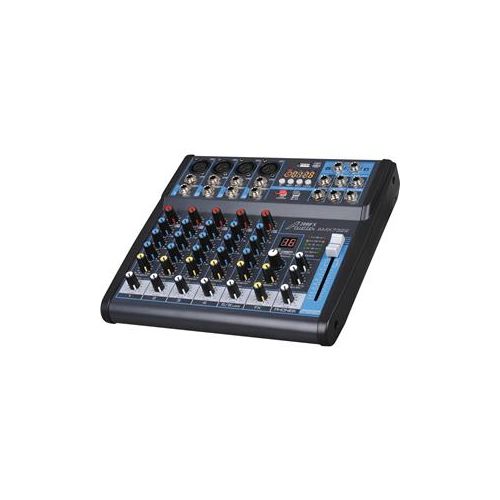  Adorama Audio 2000s AMX7322 6-CH Audio Mixer with USB, Bluetooth and DSP Sound Effects AMX7322