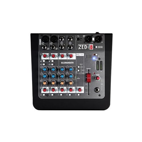  Adorama Allen & Heath ZEDi-8 8 Channel Hybrid Mixer with USB Interface ZEDI-8