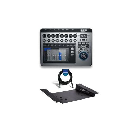  Adorama QSC TouchMix-8 Version 3.0 14-Channel Digital Audio Mixer W/Rack Mount/Xlr Cable TOUCHMIX-8 A