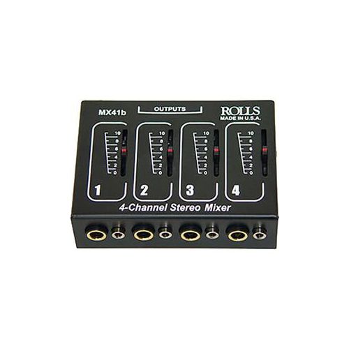  Adorama Rolls MX41B 4 Channel Passive Mixer with Level Control MX41B