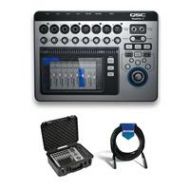 Adorama QSC TouchMix8 Version 3.0 14-Channel Digital Audio Mixer W/SKB Molded Case/Cable TOUCHMIX-8 B