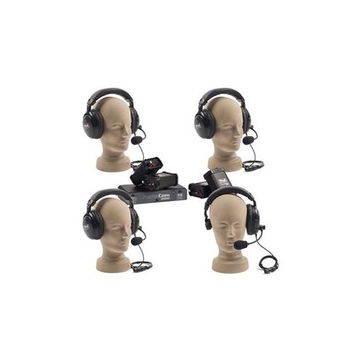  Adorama Anchor Audio PortaCom Four User Package with 3x Dual Headsets, 1x Single Headset COM-40FC/3D1S