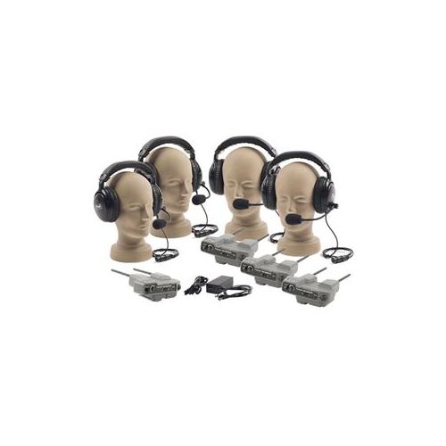  Adorama Anchor Audio PRO-540 ProLink Four User Package with 4x Dual Muff Headsets PRO-540/4D