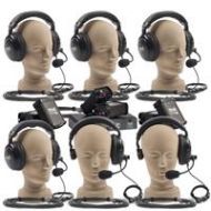 Adorama Anchor Audio PortaCom Six User Package, 4x Dual, 2x Single Headsets,7x 50 Cable COM-60FC/C/4D2S