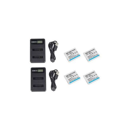  Came-TV 4 Headset Batteries with 2 Chargers 4B2C - Adorama
