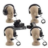 Adorama Anchor Audio PortaCom Four User Package with 1x Dual Headset, 3x Single Headsets COM-40FC/1D3S