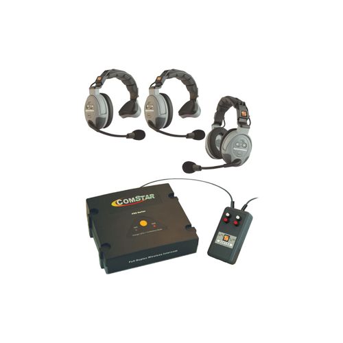  Adorama Eartec CSXTPLUS-3 XT Plus Com-Center with Interface Module & 3 Comstar Headsets CSXTPLUS-3