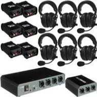 Adorama Anchor Audio PortaCom Six User Package with 3x Dual Headsets, 3x Single Headsets COM-60FC/3D3S