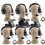 Adorama Anchor Audio PortaCom Six User Package with 2x Dual Headsets, 4x Single Headsets COM-60FC/2D4S