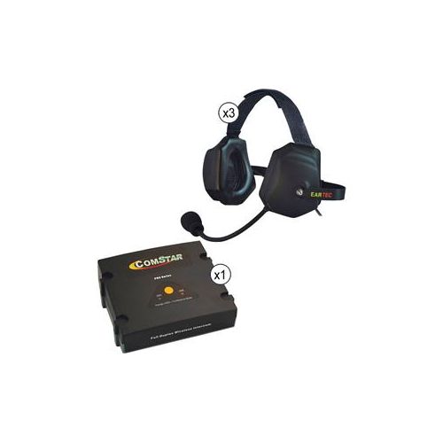 Adorama Eartec COMSTAR XT 3-User Full Duplex Wireless System, 3x XTreme Wireless Headset ETXC-3