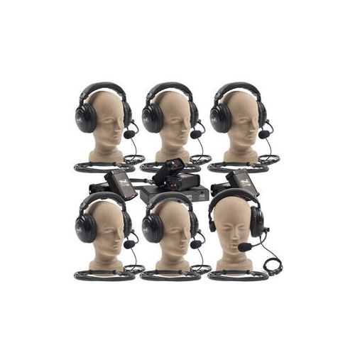  Adorama Anchor Audio PortaCom Six User Package w/5x Dual, 1x Single Headset,7x 50 Cable COM-60FC/C/5D1S