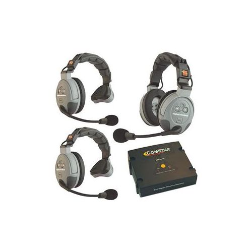  Adorama Eartec Comstar XT-3AU 3 Person Full Duplex Wireless Intercom System, Australian XT-3AU