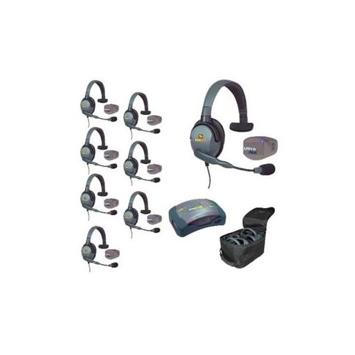  Adorama Eartec UPMX4GS8 8-Person HUB System , 8x UltraPAK Transceiver, 8x Max4G Single UPMX4GS8