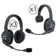 Adorama Eartec UL413 UltraLITE 4-Person System, Single-Ear Headset & 3x Dual-Ear Headset UL413