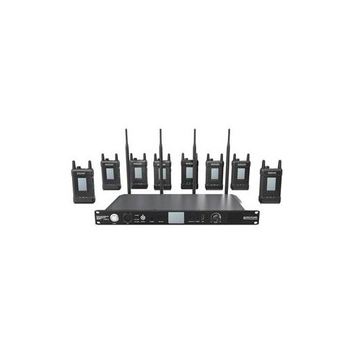  Adorama Hollyland SYSCOM 1000T Full Duplex Intercom System, 1 Base Station & 8 Beltpacks SYSCOM-1000T-8B