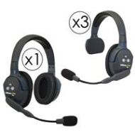 Adorama Eartec UL431 UltraLITE 4-Person System, 3x Single-Ear Headset & Dual-Ear Headset UL431