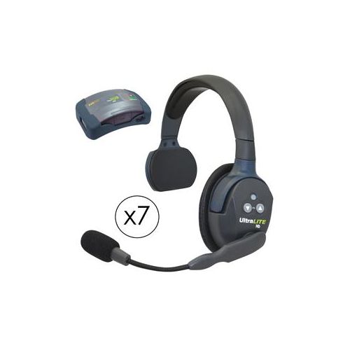  Adorama Eartec HUB7S HUB 7 Person System, 7x UltraLITE Single-Ear Remote Headset HUB7S