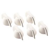 Adorama Fender Chicken Head Amplifier Control Knobs, Set of 6, White 0073688049