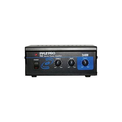  Pyle Mini 2x40W Stereo Power Amplifier PCA2 - Adorama