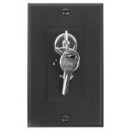 Adorama Lowell Manufacturing KL100 100W 3dB Attenuator, Decorator 1-Gang/Keylock, Black KL100-DB