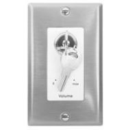 Adorama Lowell Manufacturing KL100 100W 3dB Attenuator,Decorator/Keylock,Stainless/White KL100-DSW