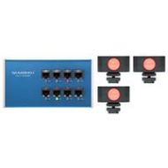 Adorama Skaarhoj 8-Ch Tally Box V2, 3x Tally Lights for Blackmagic ATEM Switcher & vMix ETH-TALLY-LINK-V2-X3