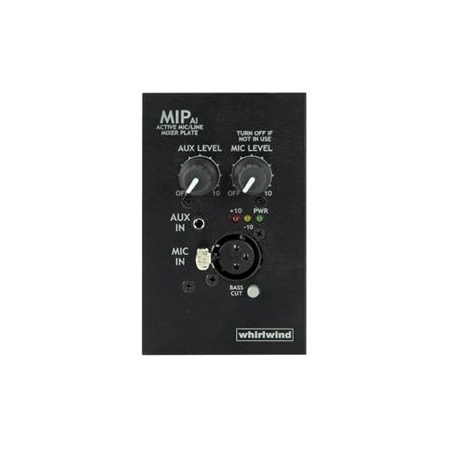  Adorama Whirlwind MIPAI 1 Gang Media Input Wall Plate with Power Supply, Black MIPAIB/PS