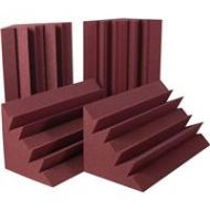 Adorama Auralex 12x12x24 LENRD Bass Traps, 8 Pieces, Burgundy LENBUR