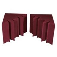 Adorama Auralex 24x24x24 MegaLENRD Studiofoam Bass Traps, 2 Pack, Burgundy MEGALENBUR