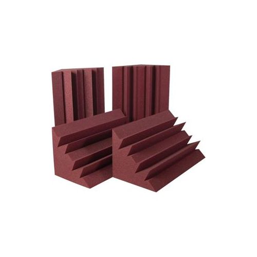  Adorama Auralex 12x12x24 LENRD Bass Traps, 4 Pieces, Burgundy LENBUR_HP