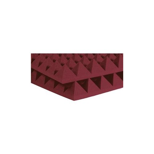  Adorama Auralex 4x24x48 Studiofoam Pyramid Absorption Panel, 6-Piece, Burgundy 4PYR24BUR